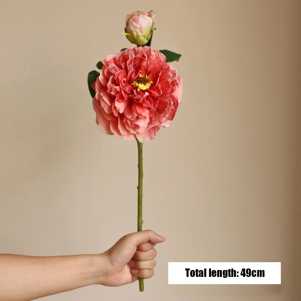 Bouquet de Pivoines Artificielles en Soie pour Mariage - Fleurs Décoratives 16cm - UniqNoces