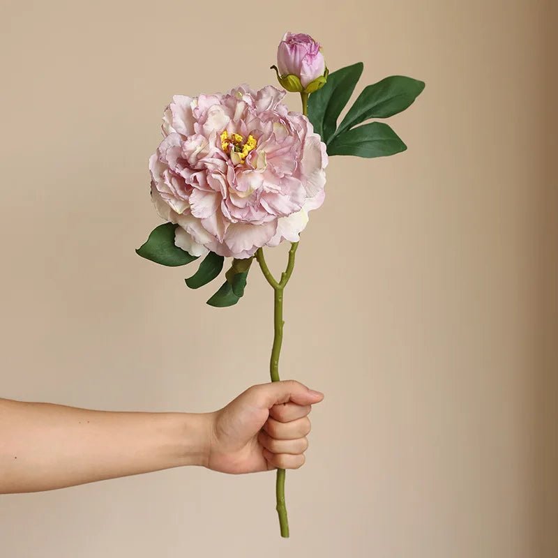 Bouquet de Pivoines Artificielles en Soie pour Mariage - Fleurs Décoratives 16cm - UniqNoces