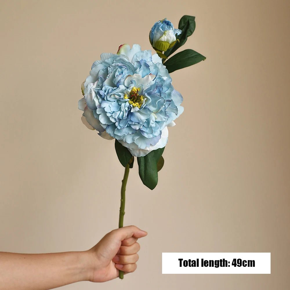 Bouquet de Pivoines Artificielles en Soie pour Mariage - Fleurs Décoratives 16cm - UniqNoces