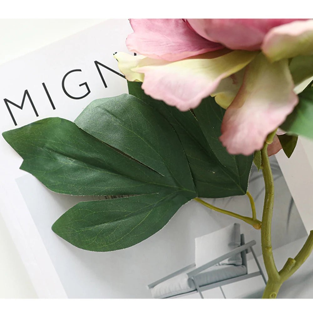 Bouquet de Pivoines Artificielles en Soie pour Mariage - Fleurs Décoratives 16cm - UniqNoces