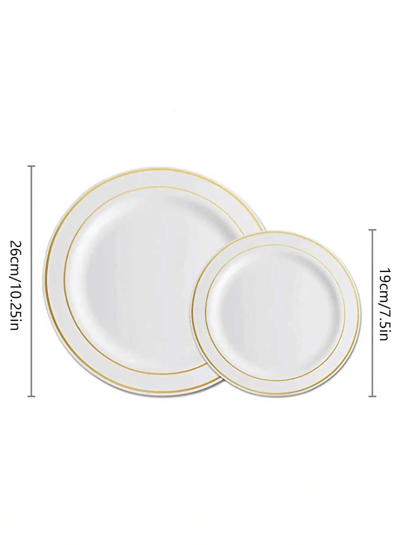 Ensemble de vaisselle jetable dorée pour mariage et fêtes : assiettes, tasses, couverts et serviettes - UniqNoces