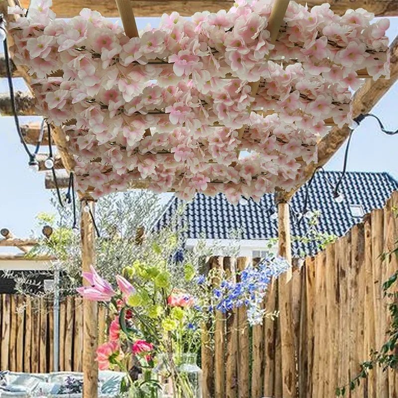 Guirlande de fleurs artificielles Sakura 180 cm pour décoration de mariage et événements - UniqNoces