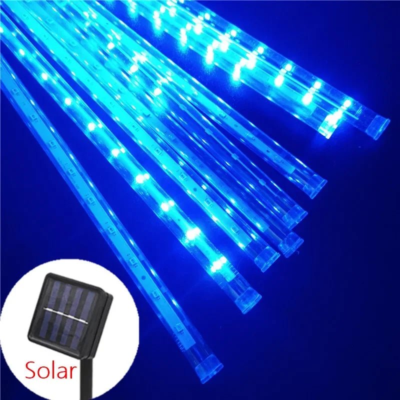 Guirlande Lumineuse Extérieure LED Pluie de Météores - Décoration de Mariage et Fêtes - Étanche, Solaire, Prise EU/US - UniqNoces