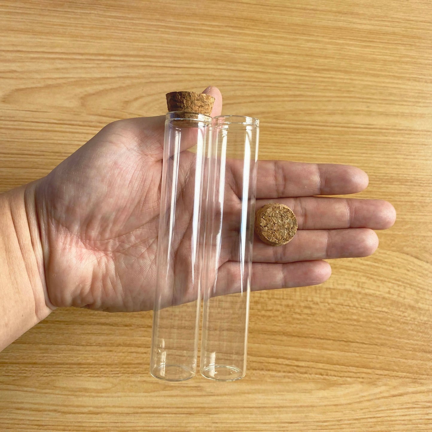Mini fioles en Verre avec Bouchon en Liège pour Mariage - 24pcs de 5ml à 30ml pour DIY et Cadeaux - UniqNoces
