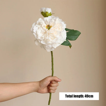 Bouquet de Pivoines Artificielles en Soie pour Mariage - Fleurs Décoratives 16cm - UniqNoces