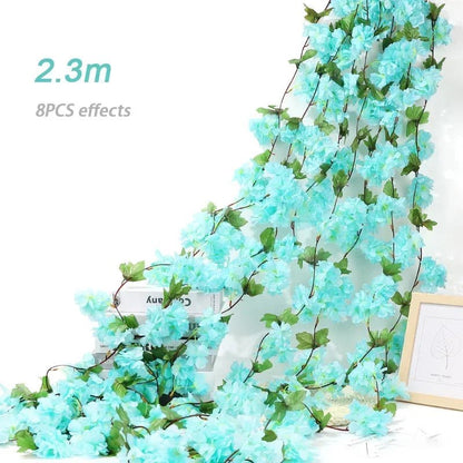 Guirlande de fleurs artificielles Sakura 180 cm pour décoration de mariage et événements - UniqNoces