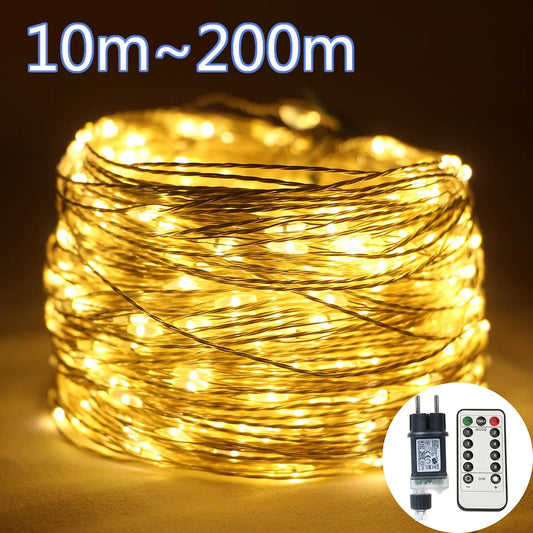 Guirlandes lumineuses LED argentées pour décoration de mariage et fêtes - 50M/100M - UniqNoces