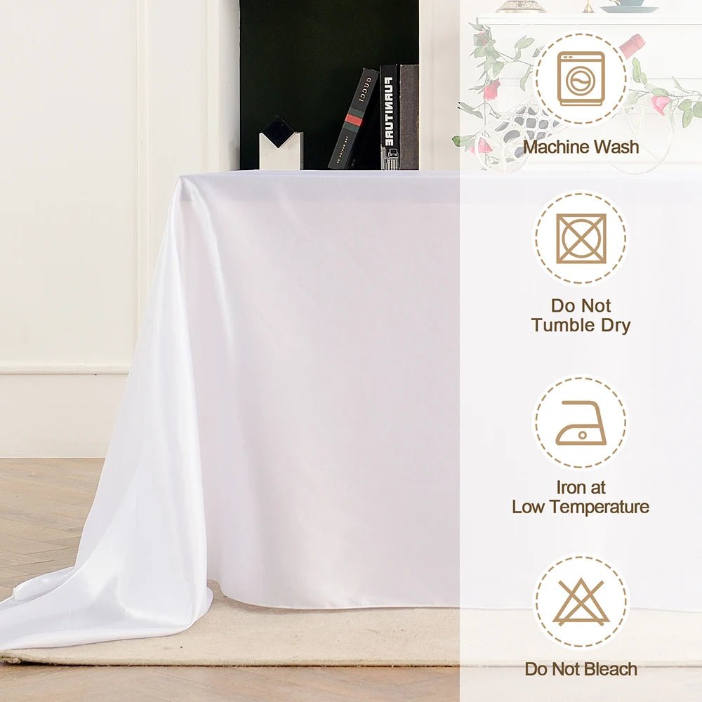 Nappes Satin Rectangulaires Mariage - Décoration Événements et Réceptions - UniqNoces