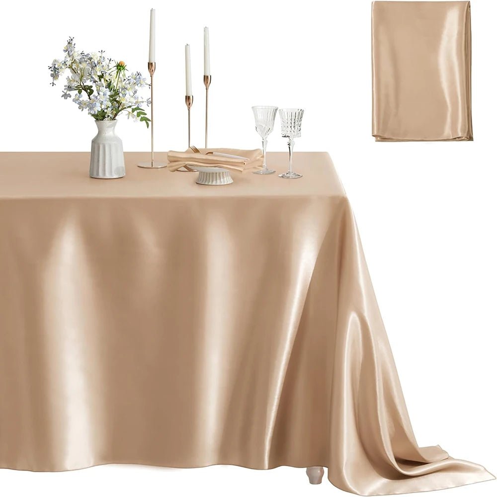 Nappes Satin Rectangulaires Mariage - Décoration Événements et Réceptions - UniqNoces
