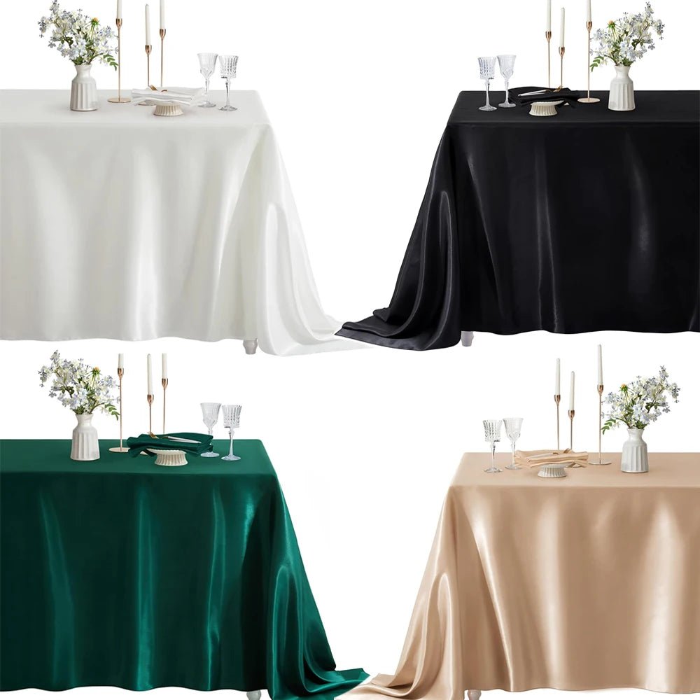 Nappes Satin Rectangulaires Mariage - Décoration Événements et Réceptions - UniqNoces