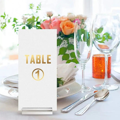 Porte - numéros en acrylique transparent pour mariage - Support de numéro de table et affichage de photos - UniqNoces