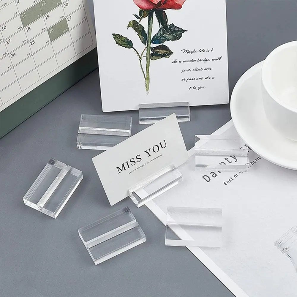 Porte - numéros en acrylique transparent pour mariage - Support de numéro de table et affichage de photos - UniqNoces