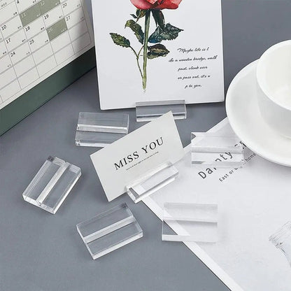 Porte - numéros en acrylique transparent pour mariage - Support de numéro de table et affichage de photos - UniqNoces